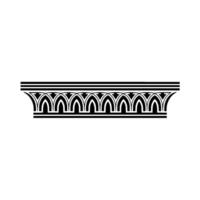 Art Deco Architectural Ornament, Geometric Border, Stylized vector