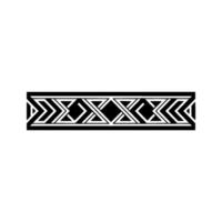 Geometric Deco Border, Minimalist Black White, Pattern vector