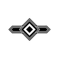 Geometric Deco Emblem, Minimalist, Diamond vector