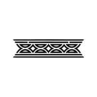 Geometric Wave Border, Minimalist, Abstract vector