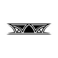 Geometric Arch Motif, Minimalist, Black White, Lineart vector