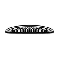 Minimalist Curved Ornament, Modern Element vector