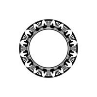 Geometric Circle Frame, Classical Ornamentation, Minimalist vector