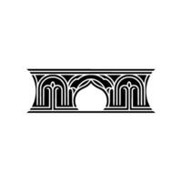 Art Deco Archway Ornament, Elegant Border, Geometric vector