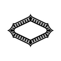 Geometric Deco Frame, Minimalist, Elegant Outline, Rhombus vector