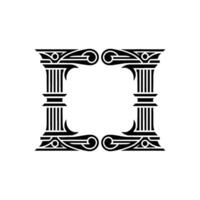 Elegant Classical Frame, Detailed Ornamentation, Vintage vector