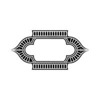 Art Deco Ornament Frame, Elegant Element vector