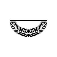 Stylized Laurel Wreath, Minimalist Emblem, Elegant, Geometric vector