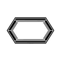 Geometric Hexagon Frame, Minimalist, Pattern vector