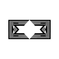 Geometric Deco Emblem, Modern Abstract, Geometry vector