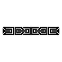 Geometric Tribal Border, Modern Abstract vector