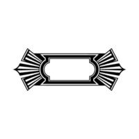 Art Deco Frame, Geometric Ornament, Vintage Elegance, Pattern vector