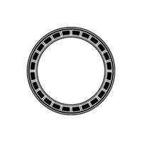 Minimalist Circular Frame, Geometric, Modern Outline vector