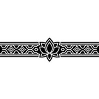Elegant Lotus Border, Geometric, Minimalist Art vector