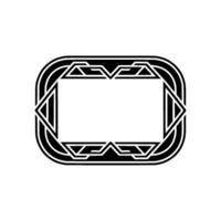 Geometric Deco Frame, Elegant Outline, Minimalist, Border vector