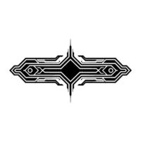 Geometric Deco Emblem, Futuristic Element vector