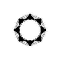 Geometric Hexagon Emblem, Minimalist, Geometry vector