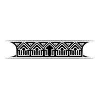 Geometric Deco Border, Stylized Ornamentation - Linear vector