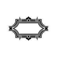 Art Deco Ornament Frame, Elegant Border vector