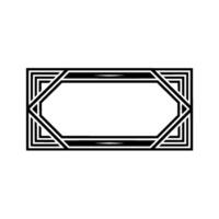 Geometric Deco Frame, Minimalist, Elegant Border - Stylish vector