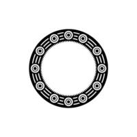 Circular Gear Motif, Minimalist, Industrial Aesthetic vector