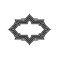 Geometric Deco Frame, Elegant Outline, Minimalist - Stylized vector