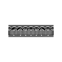 Art Deco Linear Border, Geometric Ornamentation, Ornament vector