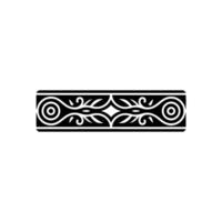 Intricate Black and White Ornamental Border - Decorative vector