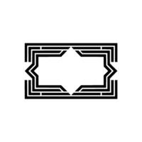 Geometric Deco Frame, Minimalist, Elegant Border, - Clean vector