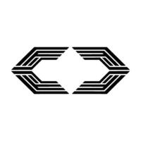 Geometric Hexagon, Linear, Modern Abstract, Minimalist Symbol vector