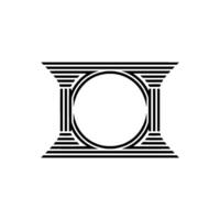Geometric Portal, Minimalist, Circular Focus vector