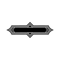 Art Deco Arrow Banner, Minimalist vector
