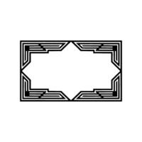 Art Deco Frame, Geometric Ornament, Elegant Border, Minimalist vector