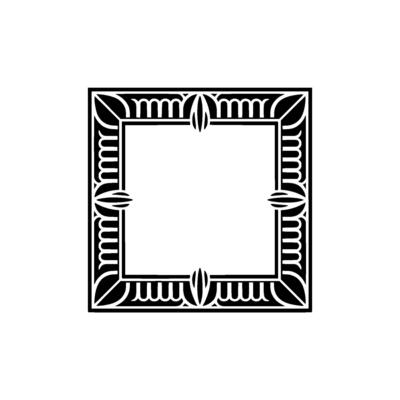 Geometric Deco Frame, Elegant Border, Vintage - Ornamentation