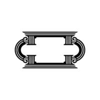 Elegant Deco Frame, Vintage Ornamentation, Minimalist, Stylized vector