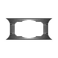 Geometric Portal, Minimalist Frame, Abstract vector