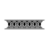 Art Deco Linear Ornament Border, Geometric vector