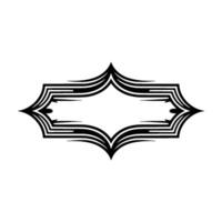 Geometric Deco Frame, Minimalist, Elegant Border, - Stationery vector