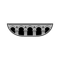 Architectural Archway, Minimalist Emblem, Vintage vector