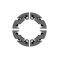 Geometric Circle Motif, Minimalist, Circular Pattern - Geometry vector