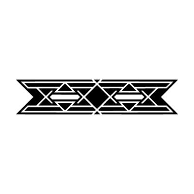 Geometric Deco Border, Minimalist, Black White - Pattern