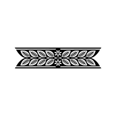 Elegant Botanical Border, Vintage Style - Pattern