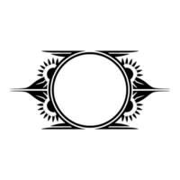Tribal Sun Frame, Geometric, Native American Motif vector