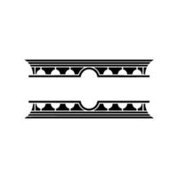 Geometric Ornament Border, Vintage Style vector