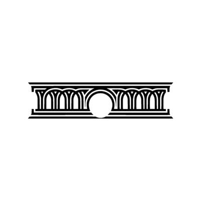 Minimalist Classical Arch Emblem, Geometric