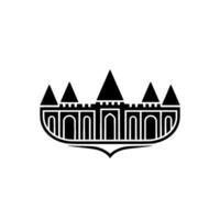 Geometric Fortress Minimalist Emblem of Strength and Heritage vector