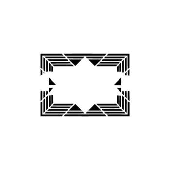 Geometric Gradient Frame, Modern Abstract - Geometry vector