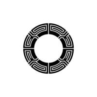 Geometric Circle Emblem, Minimalist, Circular Motif, Pattern - Abstract vector