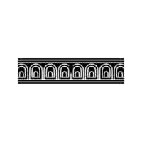 Art Deco Linear Border Geometric Pattern, Elegant vector