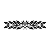 Elegant Botanical Border, Vintage Element - Leaf - Floral vector